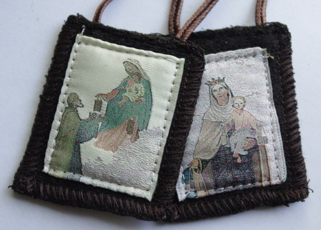 St. Simon Woven Medallion Wool Scapular